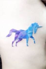 Tatuaje Unicornio 8 noble eta purua unicorn apaingarri tatuaje eredua