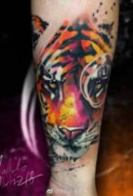 ແບບ watercolor ຢ່າງຮຸນແຮງຊຸດຂອງຮູບ tattoo ສັດທີ່ມີສີສັນ