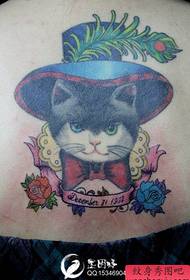 Meedchen léif Pop Kat Tattoo Muster