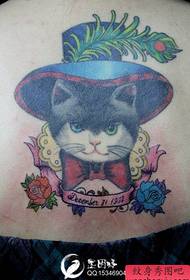 Meedchen léif Pop Kat Tattoo Muster