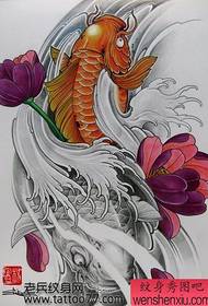 làmh-sgrìobhainn tatù lotus squid math