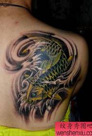 bläckfisk tatuering mönster: axel färg bläckfisk tatuering mönster