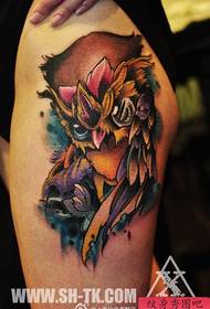 kauneus jalka suosittu pop pöllö tatuointi malli