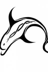 Dolphin Tattoo Manuscript Levendig klein dier Dolphin Tattoo Manuscript