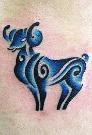 Patrón de tatuaje con tótem de ovellas