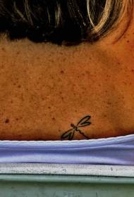 tribal totem simple dragonfly tattoo pattern