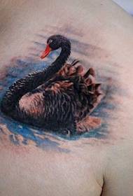 рамо черен лебед модел татуировка