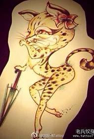 рукопись татуировки леопарда