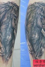 Animal Tattoo Pattern: Leg Horse Tattoo Pattern
