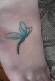 pattern ng instep na kulay ng dragonfly tattoo