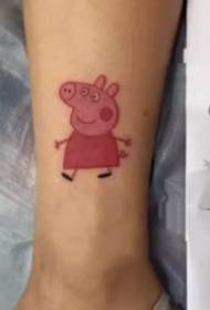 sada 9 tetování pro prasata Peggy