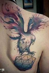 модел на татуировка на рамената врана