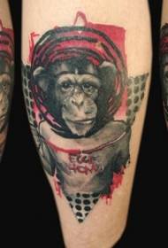 нога PS зображення програмне забезпечення для обробки зображень стиль кольору смішні татуювання мавпи