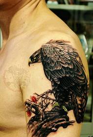 arm crow plum tattoo pattern