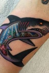 tattoo haai patroon 'n verskeidenheid van oulike tekenprent haai tatoeëerpatroon waardering