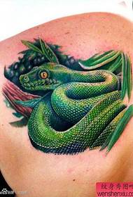 машки Убава европска и американска 3D-боја змија тетоважа шема 133840-рака популарна европска и американска боја змија тетоважа шема