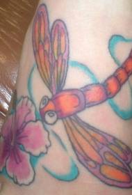 spāres un krāsu ziedu tetovējuma raksts