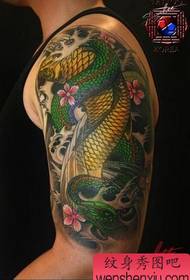 Snake Tattoo Pattern: Arm Color Snake Wrapped Squid Tattoo Pattern