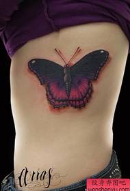 zij taille vlinder tattoo patroon