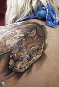 modello di tatuaggio serpente spalla