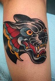 ніг чорний пантера татуювання візерунок