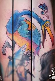 pola tattoo Swan tato