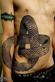 abdomen python tatuaje eredua