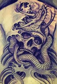 modello di tatuaggio classico serpente inchiostro manoscritto