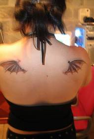 mudellu di tatuaggi di spalla bat