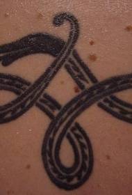 patró de tatuatge negre de serpentina