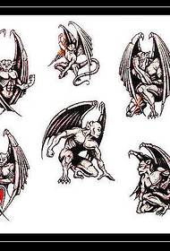 European bat tattoo pattern