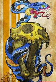 a very popular color snake tattoo manuscript