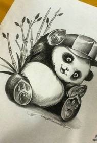 Europäeschen an amerikanesche Cartoon Panda Tattoo Muster Manuskript