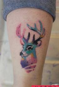 модел на краката цвят на елени татуировка