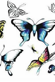 Vzorec tatoo metuljev