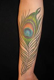 kyakkyawan babban gashin tsuntsu feaco tattoo