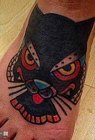 model de tatuaj leopard picior
