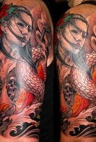 Paže klasické krásy had tetování vzor