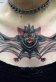 가슴 박쥐 문신 패턴