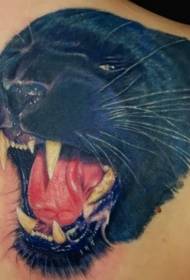 Pola Tato Panther Kepala Ireng sing nyata