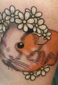 gyvūnų tatuiruotės nuotrauka mielas ir puikus olandiškos kiaulės tatuiruotės modelis