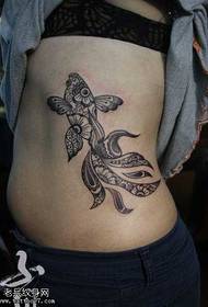 disegno del tatuaggio totem vita pesce rosso
