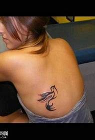 obrazac za tetovažu leđa totem goluba