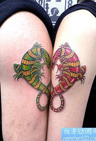 Big Lizard Couple Tattoo Model