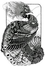 foto manoscritto tatuaggio pavone