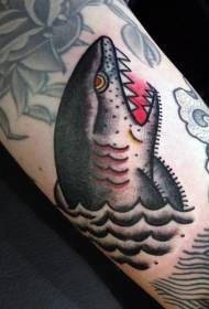 Faarf al Schoul verréckten Haischen Tattoo Muster