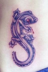 Taille realistisch realistische Eidechse Tattoo Bild