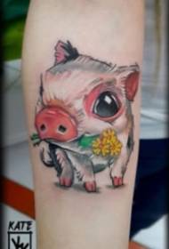 18 је погодно за годину свиње по узору на тетоважу свиња