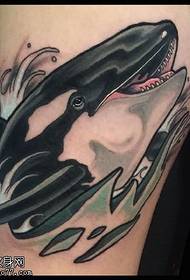 модел на татуировка на акула върху ръката