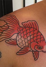 Shoulder Goldfish Tattoo Pattern